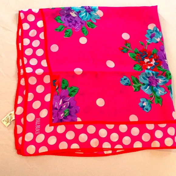 Bill Blass silk scarf 26x26 - Picture 1 of 4